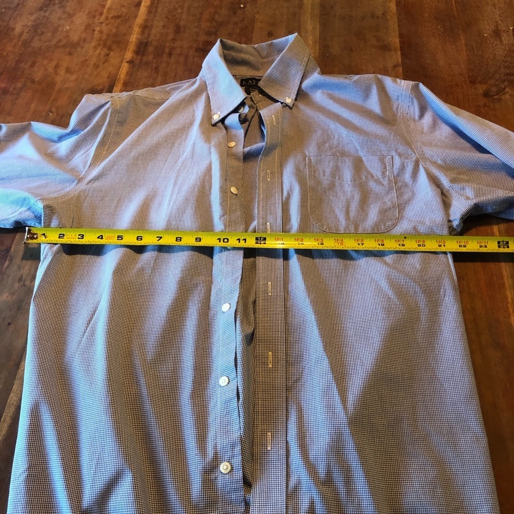 Ralph Lauren Shirt Classic Fit Blue and White Button Down Long Sleeve - Picture 4 of 7